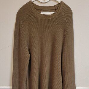 Grayers Clothiers Men's Olive Green 100% Cotton Shaker Knit Sweater - Size L